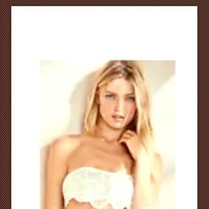 Black Victoria Secret Bandeau Flounce Bralette